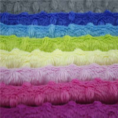 300gsm baby blanket polyester emboss fleece minky cloth fabric